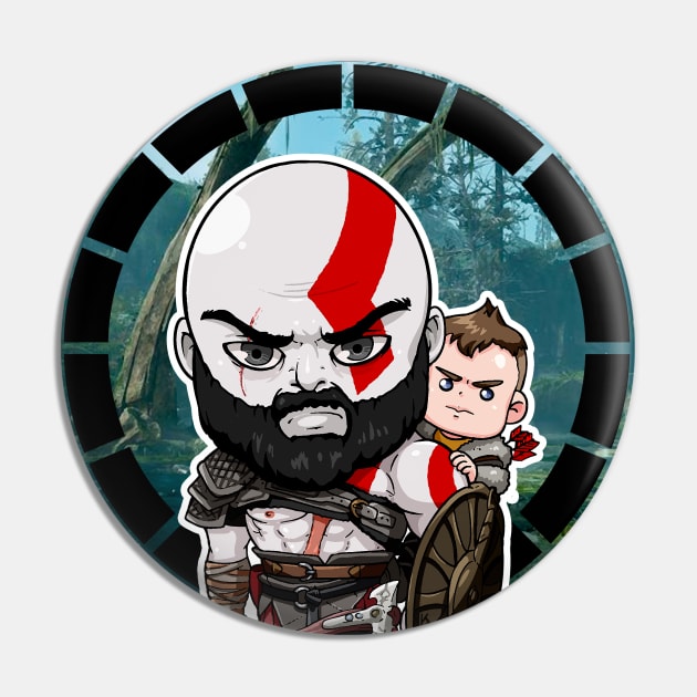 CHIBI God of War Pin by Carla S.D.