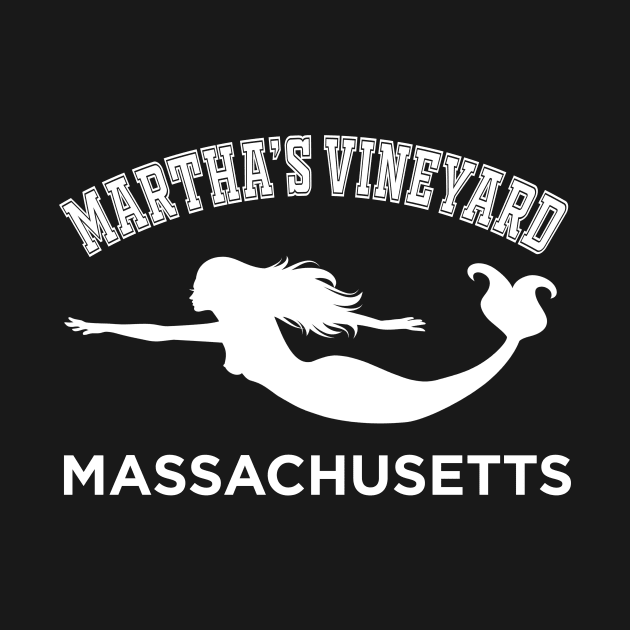 Martha's Vineyard  Massachusetts Mermaid Silhouette Vintage by Kdeal12