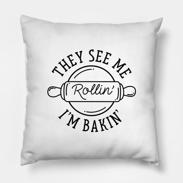 They See Me Rollin’ Pillow by LuckyFoxDesigns