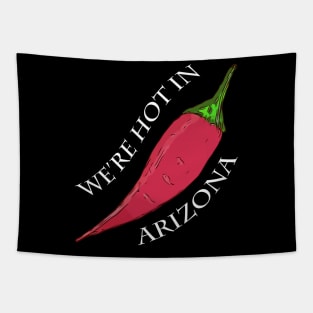 We're Hot in  Arizona - Red Pepper Tapestry