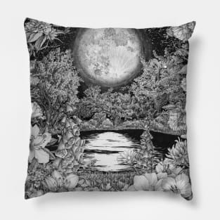 Moon Garden Reflections Pillow