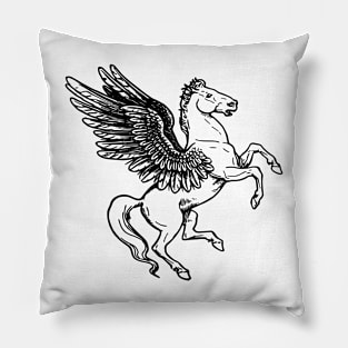 Vintage Heraldic Pegasus Pillow