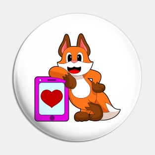 Fox Heart Pin