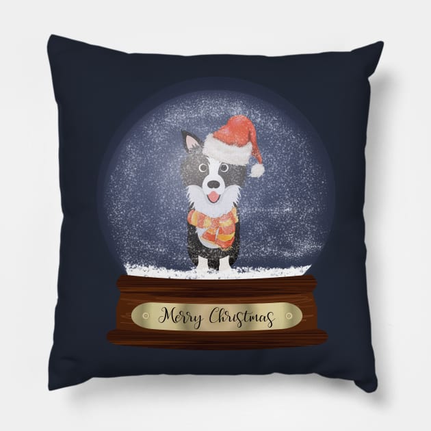 Border Collie Christmas Gift Pillow by DoggyStyles