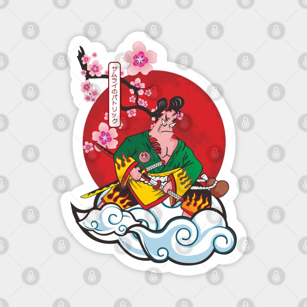 Japanese Patrick Samurai Style Magnet by Luwa Apparel