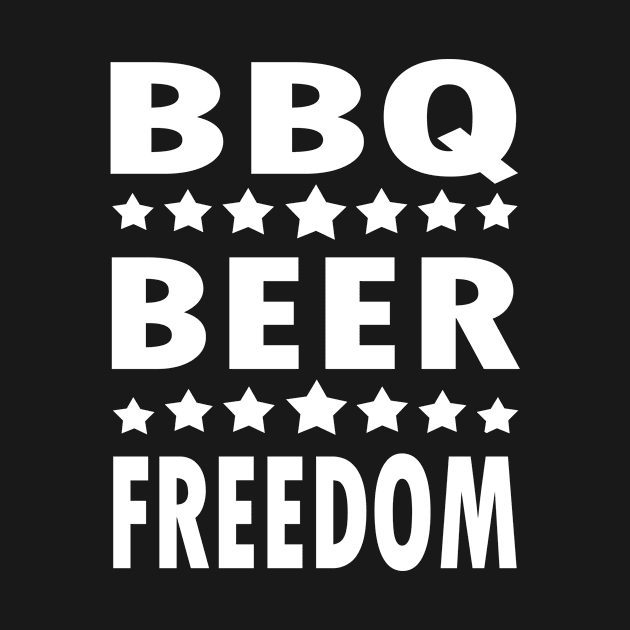 Grilling BBQ beer freedom by HBfunshirts