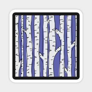 Birch Trees in winter Magnet