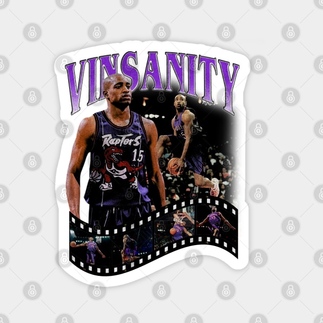 Vince Carter VINSANITY Vintage Magnet by rattraptees