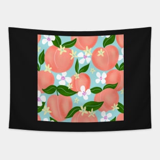 Peach florals Tapestry