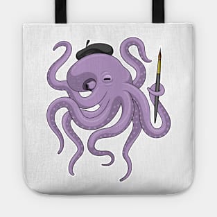 Octopus Painter Paint brush Tote