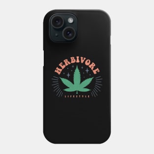 Funny Herbivore Cannabis Leaf Graphic Phone Case