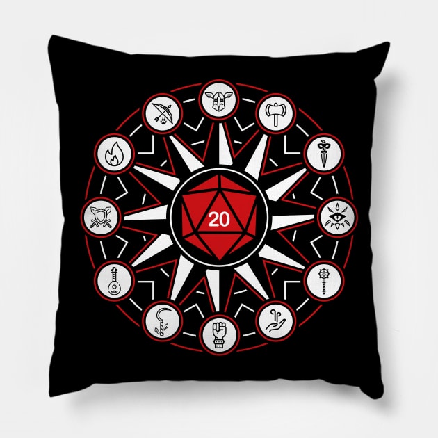 D20 Star - United We Stand - D&D Pillow by RetroReview