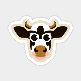 Cow With Daisy Magnets stickers Magnet