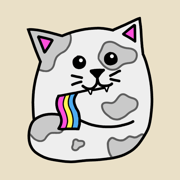 pan pride flag cat by alisadesigns