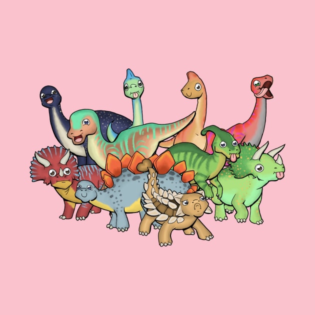 Herbivore Dinosaurs by zacksmithart