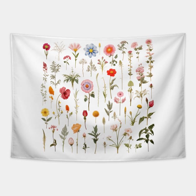 Vintage Flower Botanical Tapestry by Selknen 🔥