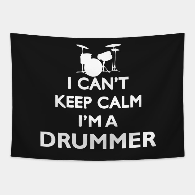 I Can't Keep Calm I'm a Drummer Tapestry by Mariteas