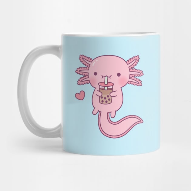 Cute Axolotl Loves Boba Tea - Cute Axolotl - Mug