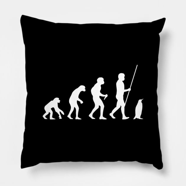 Penguin Evolution Pillow by ninarts