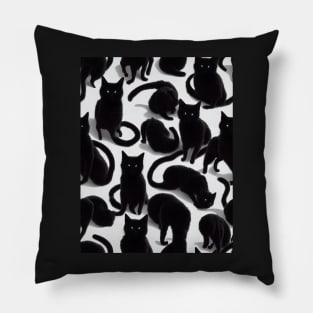 Black Cats for Cat lovers. Perfect gift for National Black Cat Day, #8 Pillow