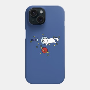 Galactic Adventurer Space Cat with Space Fish Phone Case