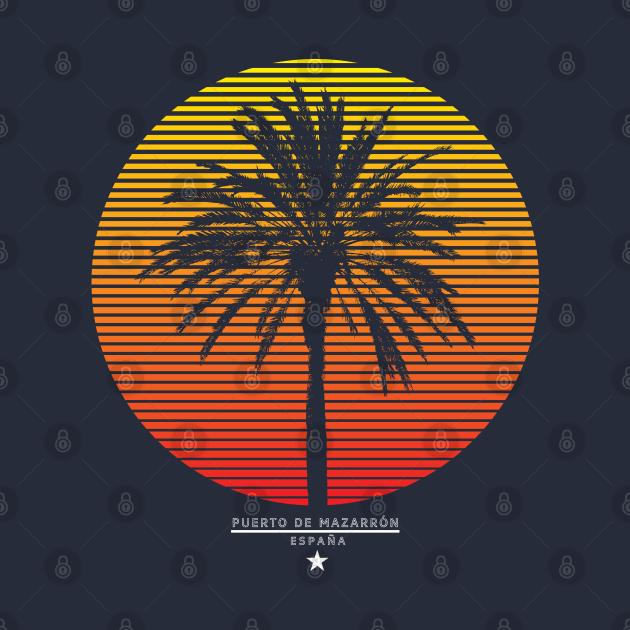 Sunset Palm Tree - Mazarron by mazarronsouvenirs