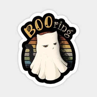 Funny & Cute Black BOOring Ghost Cat Magnet