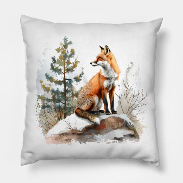 Fox Lovers Pillow by zooleisurelife