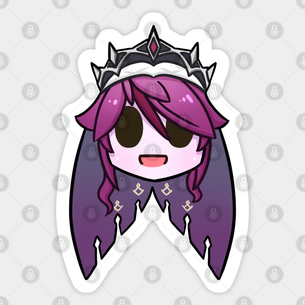 Genshin Impact Rosaria Chibi Head Genshin Impact Rosaria Sticker Teepublic Au