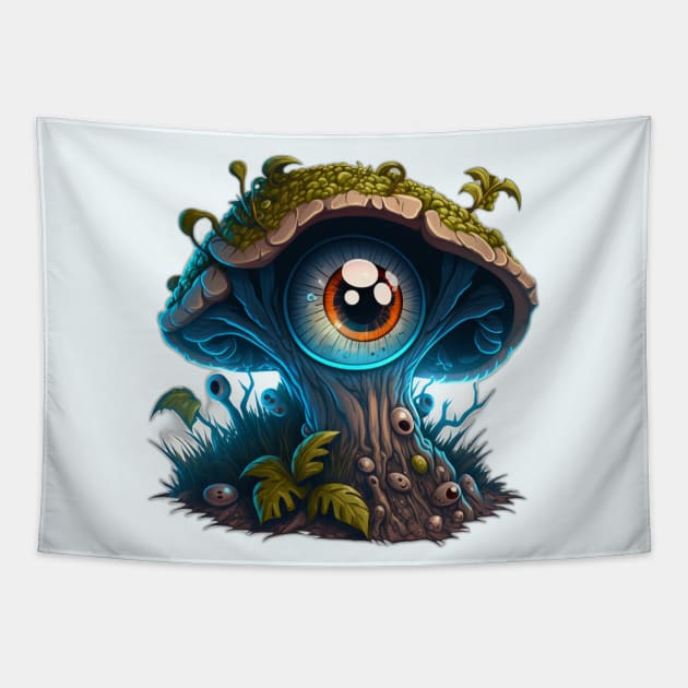 One Eyed Fungus Tapestry by QUENSLEY SHOP