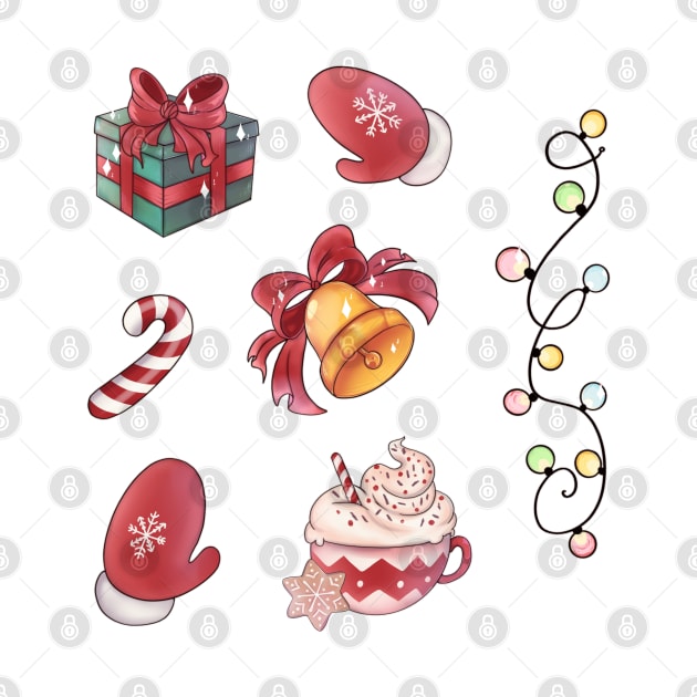 Christmas goodies sticker pack by Itsacuteart