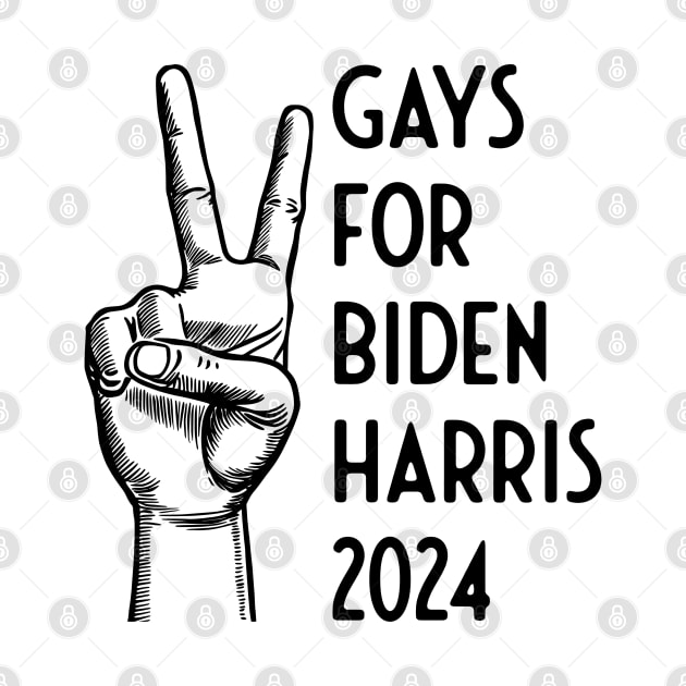 Gays For Biden Harris Election 2024 by Manzo Carey