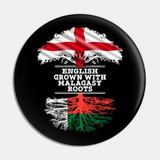 English Grown With Malagasy Roots - Gift for Malagasy With Roots From Madagascar Pin