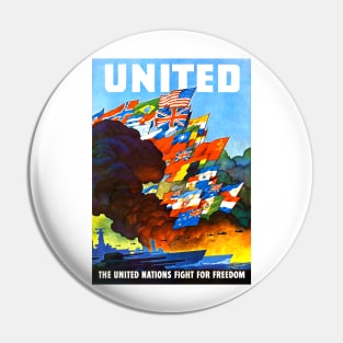 United Nations (Vintage Poster) Pin