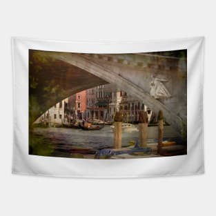 Under the Rialto Bridge - with artistic filter Tapestry