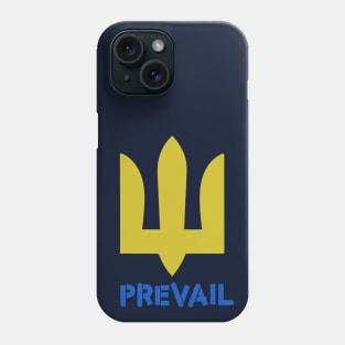 Ukraine will Prevail (stacked) Phone Case