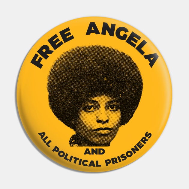 Free Angela Davis // Civil Rights Warrior Tribute Pin by darklordpug