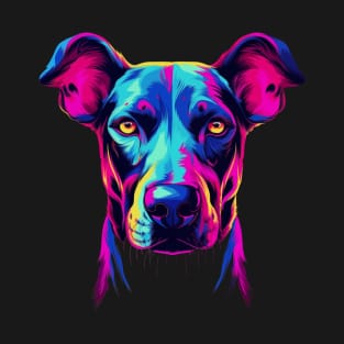 Neon dobermann head T-Shirt