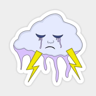 Sad Cloud Crying Magnet