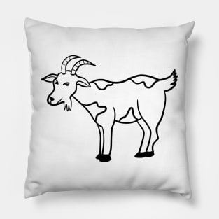 Stick figure goat Pillow