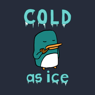 Cool Penguin Stays Frosty While Smoking Soothing Pipe T-Shirt