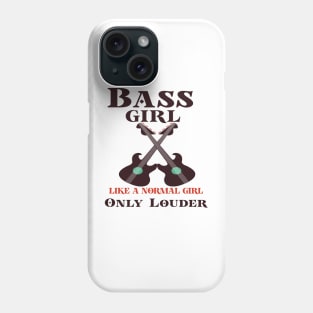 Bassista Regalo Per Donna Ragazza Musicista Chitarra Basso Phone Case