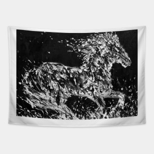 BLACK AND WHITE HORSE .3 Tapestry