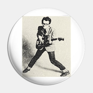 Elvis Vintage Halftone Pin