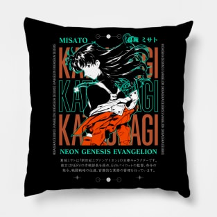 Misato Katsuragi Dynamic Action Poster - Neon Genesis Evangelion Pillow