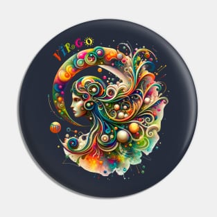 Virgo Surrealist Zodiac Maiden Pin