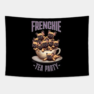 French bulldogs and herbal Tea! cute pet, Frenchie lovers and herbal Tea lovers Tapestry