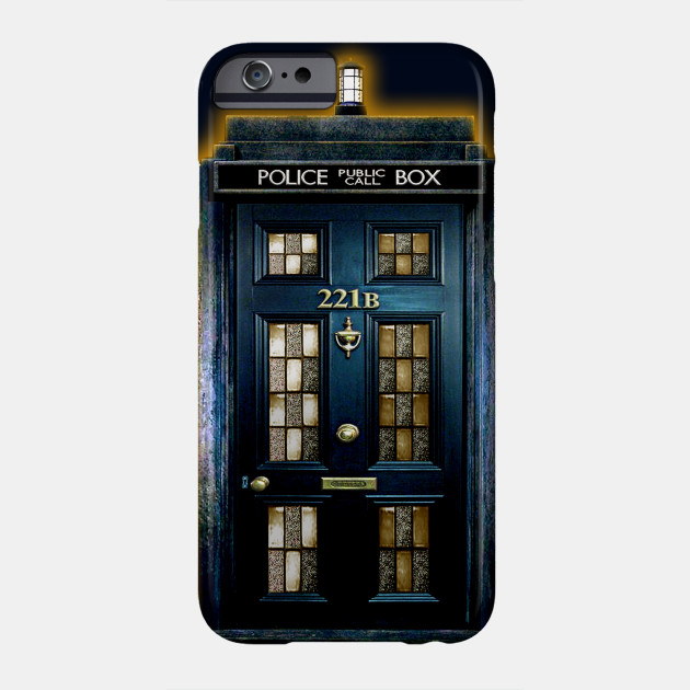 Blue Phone Box with 221b number