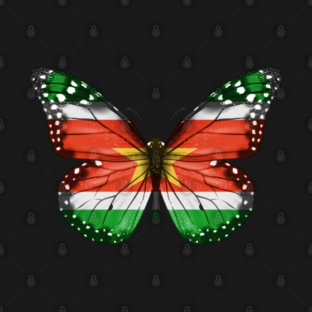 Surinamese Flag  Butterfly - Gift for Surinamese From Suriname by Country Flags