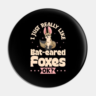 I just really love Bat-eared Foxes - Bat-eared Fox Pin